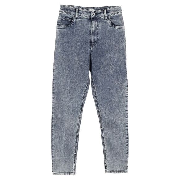 Miu Miu Light Wash Boyfriend Jeans in Grey in Blue Cotton